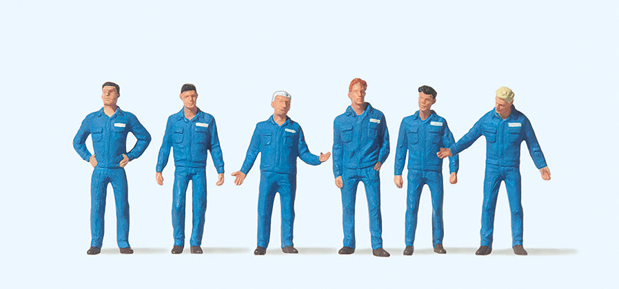 Preiser 10373 Mechanics (6) Exclusive Figure Set HO