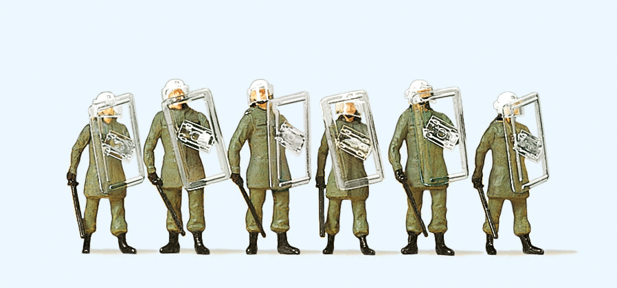 Preiser 10393 German BGS Defence Operations (6) Exclusive Figure Set HO