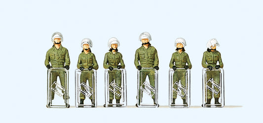 Preiser 10395 German BGS Mobile Operations (6) Exclusive Figure Set HO