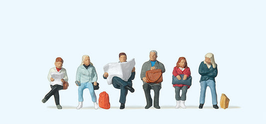 Preiser 10412 Seated Passengers (6) Exclusive Figure Set HO