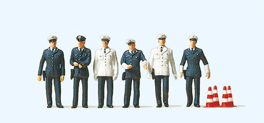 Preiser 10422 German BRD Police (6) Exclusive Figure Set HO