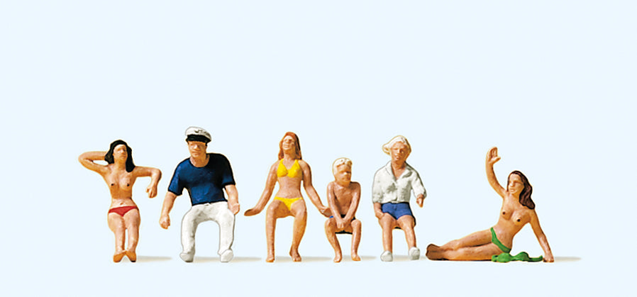 Preiser 10426 Motorboat Passenges (6) Exclusive Figure Set HO