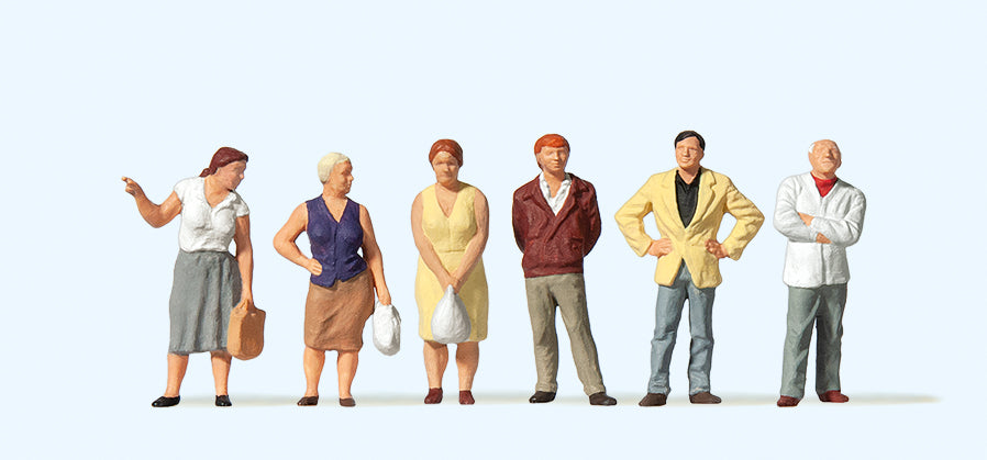 Preiser 10451 Pedestrians (6) Exclusive Figure Set HO
