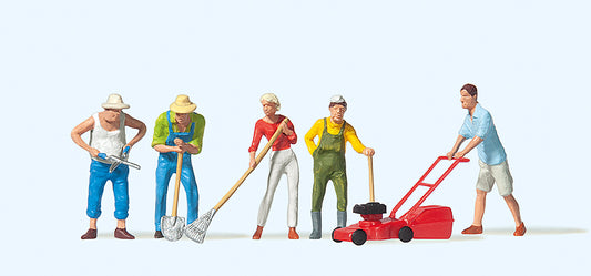 Preiser 10463 Gardeners (5) Exclusive Figure Set HO