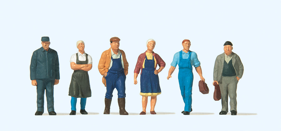 Preiser 10472 At the Village Street (6) Exclusive Figure Set HO