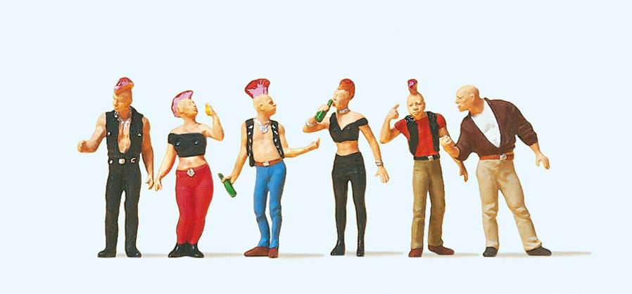 Preiser 10473 Punks (6) Exclusive Figure Set HO
