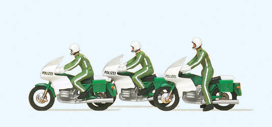 Preiser 10489 Police Motorcyclists (3) Exclusive Figure Set HO