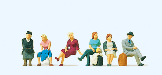 Preiser 10506 Seated Passengers (6) Exclusive Figure Set HO