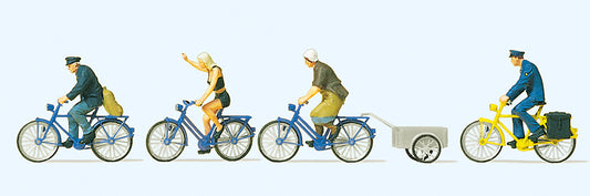 Preiser 10507 Cyclists (4) Exclusive Figure Set HO