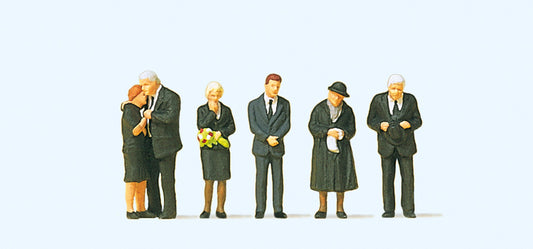 Preiser 10521 Funeral Mourners (6) Exclusive Figure Set HO