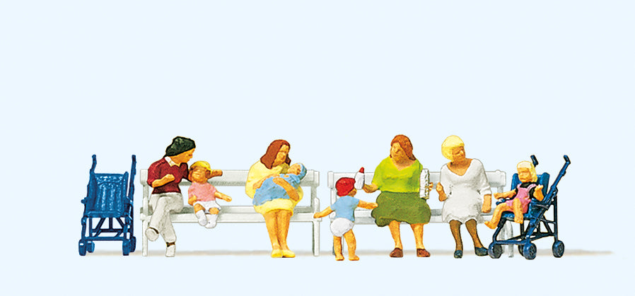 Preiser 10522 Mothers and Toddlers (4) Exclusive Figure Set HO