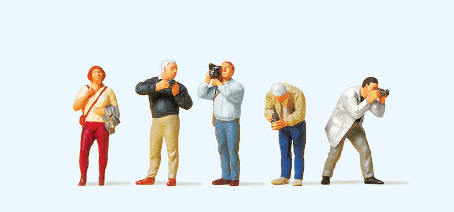 Preiser 10531 Trainspotters (5) Exclusive Figure Set HO