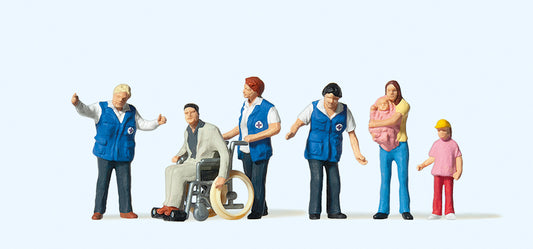 Preiser 10534 Travellers Aid Scene (6) Exclusive Figure Set HO