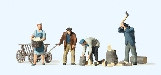 Preiser 10539 On the Farm (4) Exclusive Figure Set HO