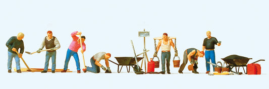 Preiser 10546 Road Resurfacing Scene (7) Exclusive Figure Set HO