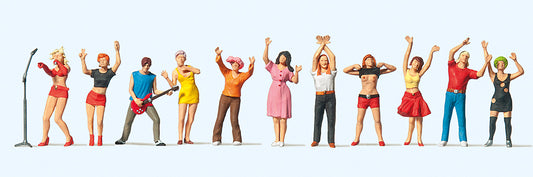 Preiser 10551 Open Air Concert Scene (11) Exclusive Figure Set HO