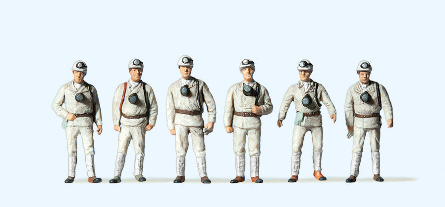 Preiser 10555 Miners (6) Exclusive Figure Set HO