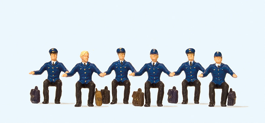 Preiser 10557 DB Seated Locomotive Drivers (6) Exclusive Figure Set HO