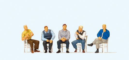 Preiser 10579 Seated Men (5) Exclusive Figure Set HO