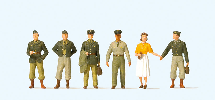 Preiser 10594 American Soldiers (6) Exclusive Figure Set HO