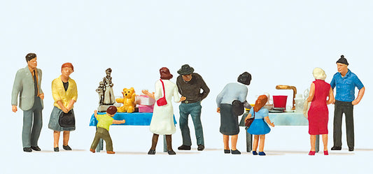 Preiser 10595 Flea Market Scene (9) Exclusive Figure Set HO