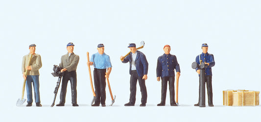 Preiser 10602 Standing Track Workers (6) Exclusive Figure Set HO