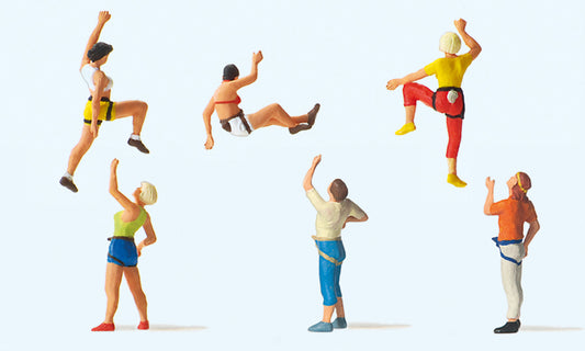 Preiser 10606 Free Climbing (6) Exclusive Figure Set HO