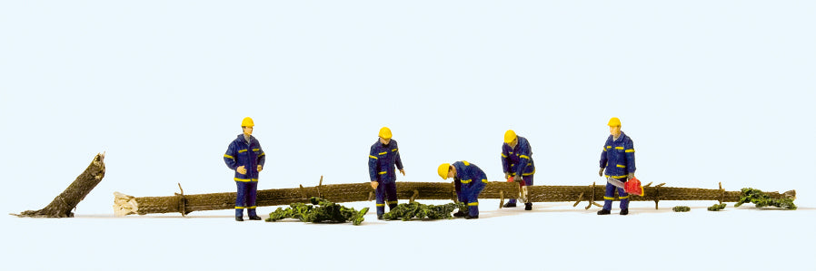 Preiser 10609 THW Workers Clearing the Road (5) Exclusive Figure Set HO
