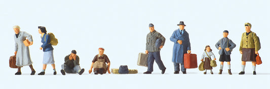 Preiser 10611 Refugees (9) Exclusive Figure Set HO