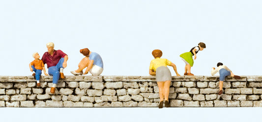 Preiser 10615 Climbing on the Wall (6) Exclusive Figure Set HO
