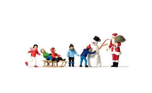 Preiser 10626 Christmas Scene (6) Exclusive Figure Set HO