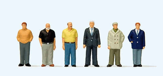 Preiser 10634 Standing Men (6) Exclusive Figure Set HO