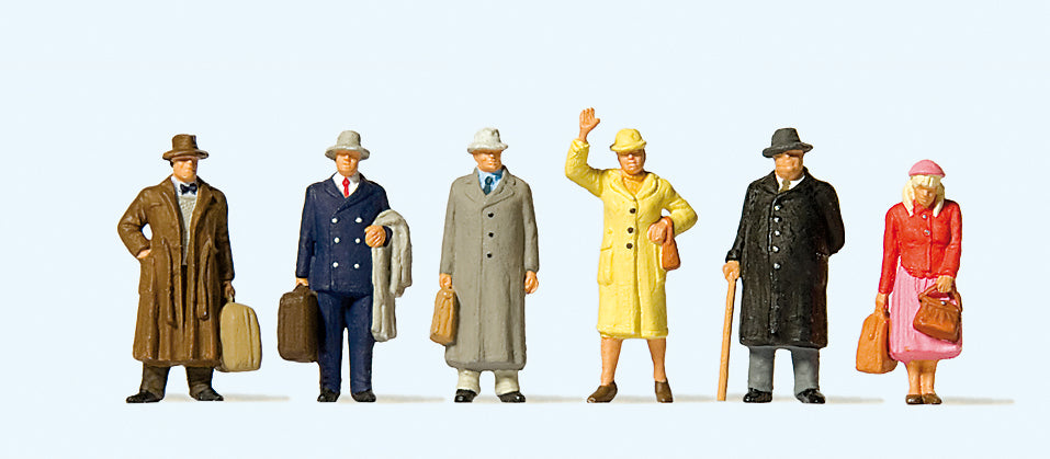 Preiser 10664 Passengers Era III (6) Exclusive Figure Set HO