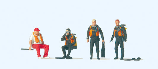 Preiser 10693 Divers (4) Exclusive Figure Set HO