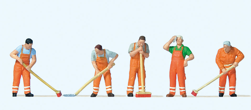 Preiser 10713 Street Cleaners (5) Exclusive Figure Set HO