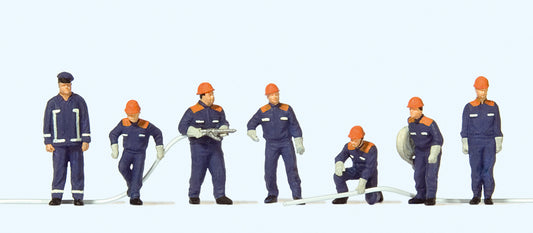Preiser 10719 Fire Brigade Cadets (7) Exclusive Figure Set HO