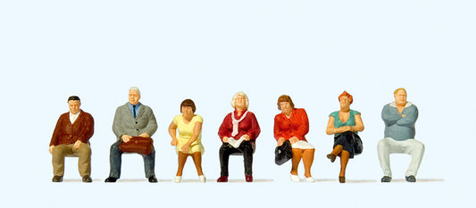Preiser 10723 Seated Passengers (7) Exclusive Figure Set HO