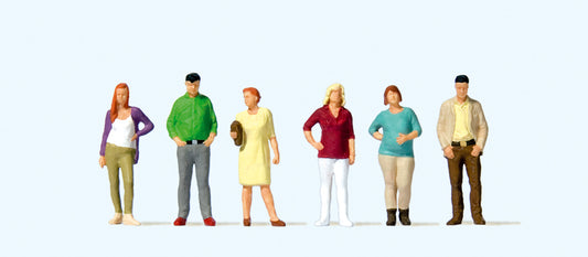 Preiser 10726 Standing Passers By (6) Exclusive Figure Set HO