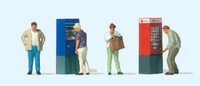 Preiser 10751 At the Vending Machine (4) Exclusive Figure Set HO