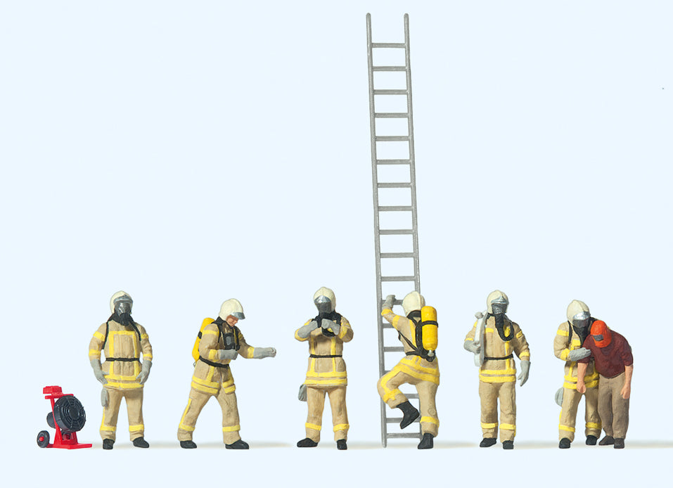 Preiser 10774 Firemen in Breathing Apparatus (6) Exclusive Figure Set HO
