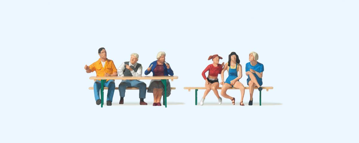 Preiser 10783 Wine Festival (6) Exclusive Figure Set HO