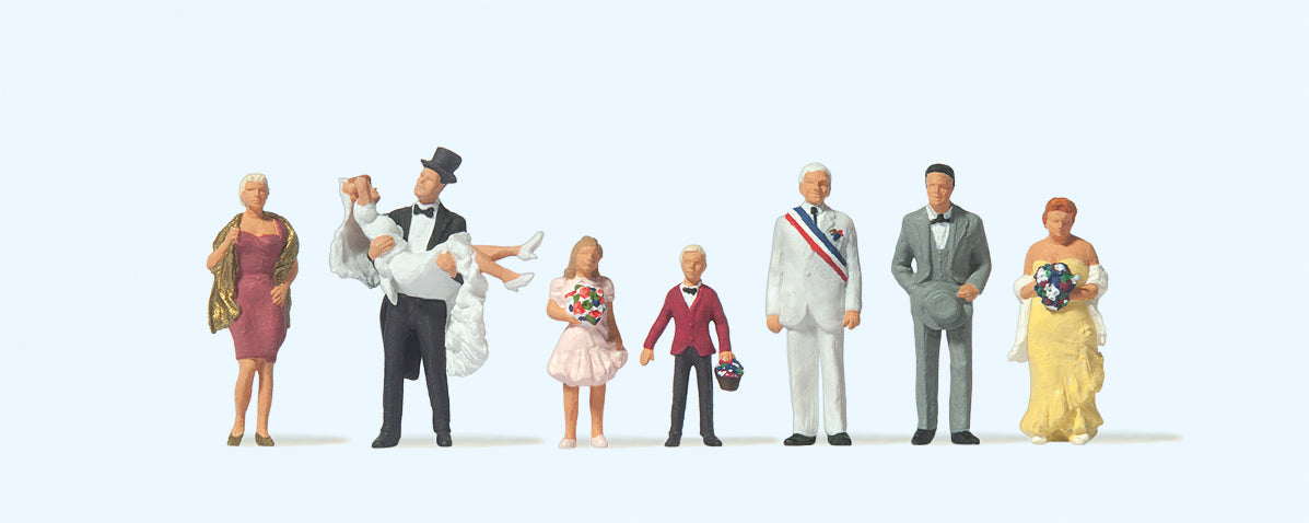 Preiser 10790 Wedding Scene (8) Exclusive Figure Set HO