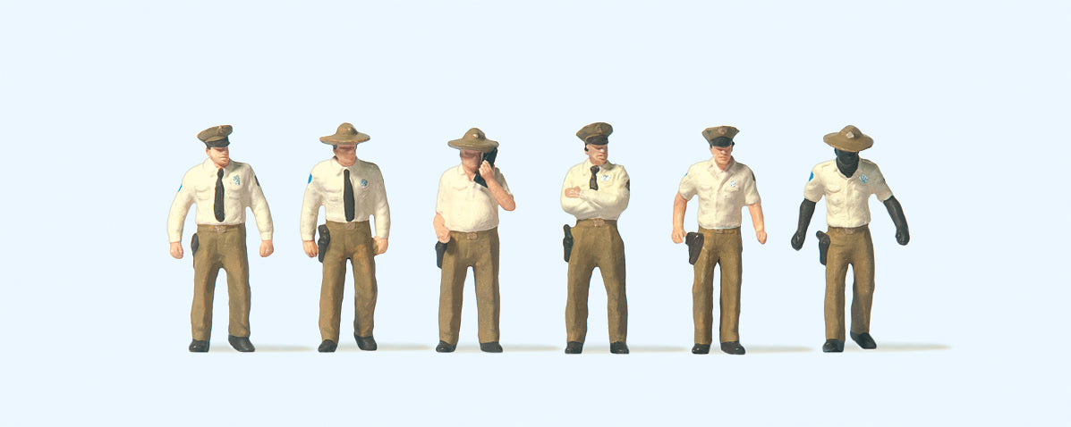 Preiser 10796 US Sheriff Deputies (6) Exclusive Figure Set HO