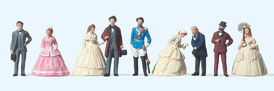 Preiser 12061 Ludwig II of Bavaria and Guests (9) Exclusive Figure Set HO