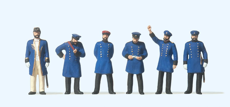 Preiser 12130 Royal Prussian Railway Staff 1900 (6) Exclusive Figure Set HO
