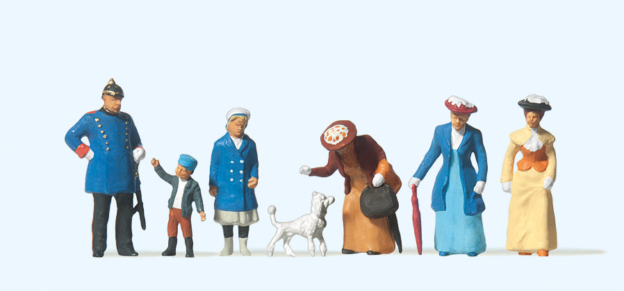 Preiser 12131 Passers By & Policeman 1900 (6) Exclusive Figure Set HO