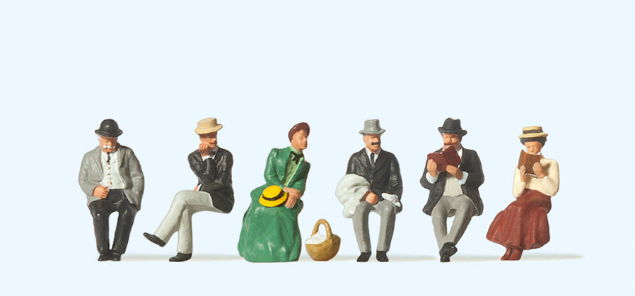 Preiser 12190 Seated Passengers 1900 (6) Exclusive Figure Set HO