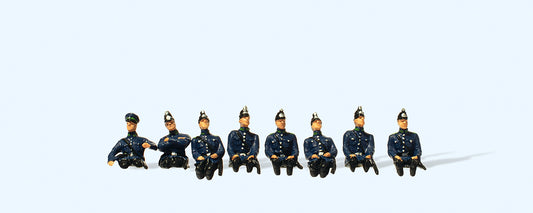 Preiser Seated Prussian Police 1930 (8) 75th Anniversary Figure Set HO PR12441