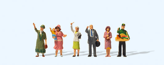 Preiser Farewell 1925-30 (7) 75th Anniversary Figure Set HO Gauge PR12443