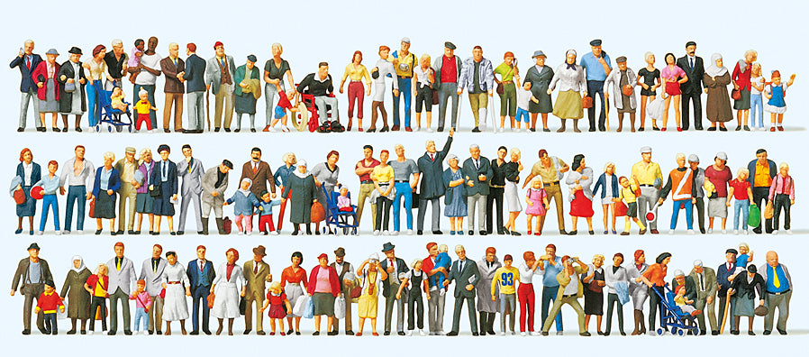 Preiser 13002 On the Streets (100) Exclusive Figure Super Set HO